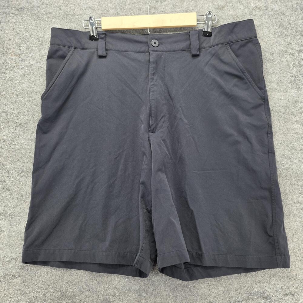 Under Armour Shorts Mens 38 Waist Black Chino Microfiber Pockets 12 Inseam